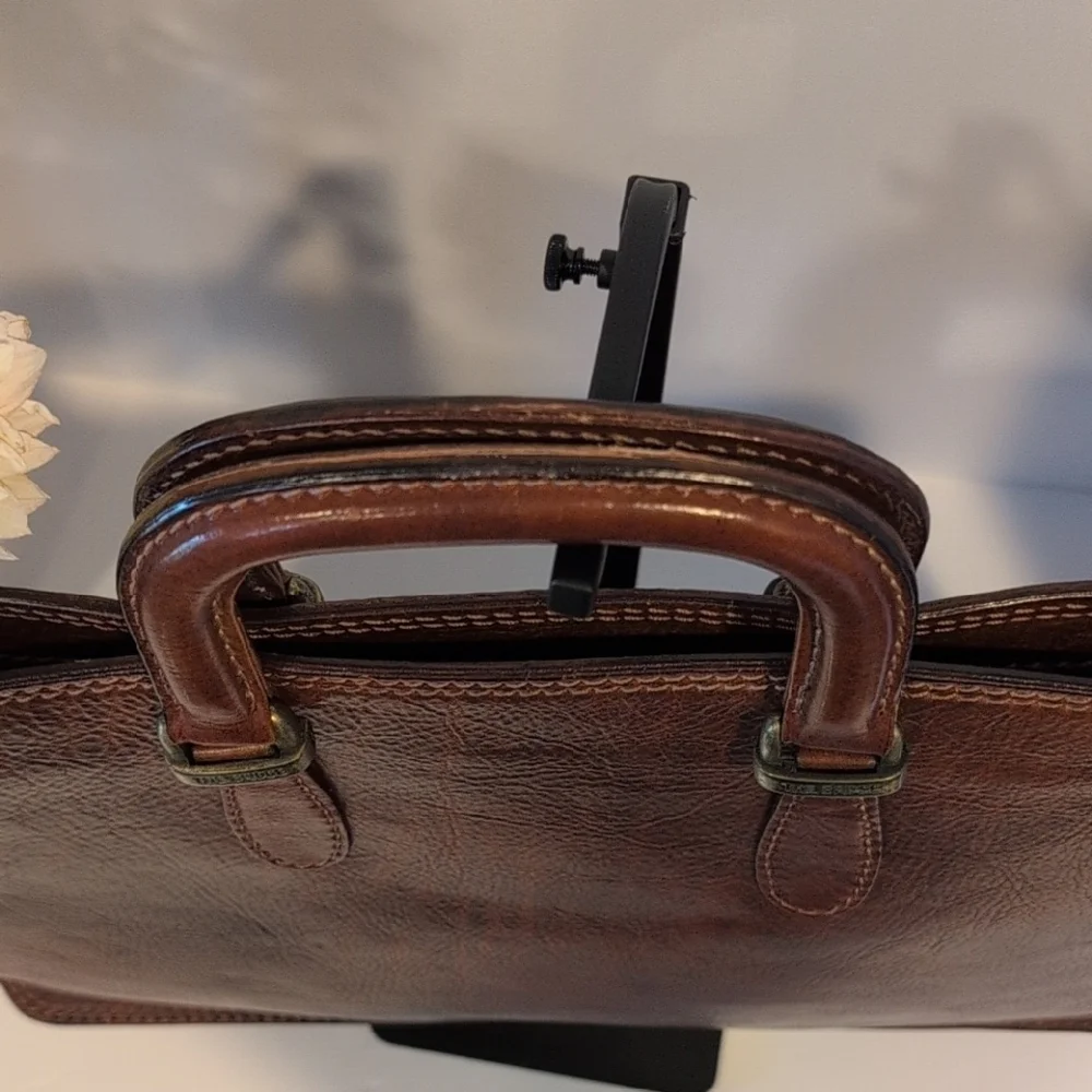 The Bridge - Brown Leather Briefcase Good Used Condition - Picture 6 of 13